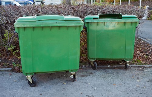 Workers sorting demolition waste for recycling in Hounslow